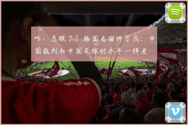 咋，急眼了？韩国名宿许丁茂：中国裁判和中国足球的水平一样差