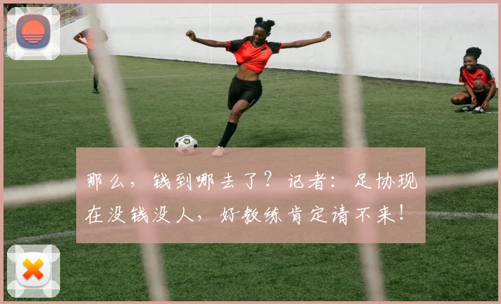 那么，钱到哪去了？记者：足协现在没钱没人，好教练肯定请不来！