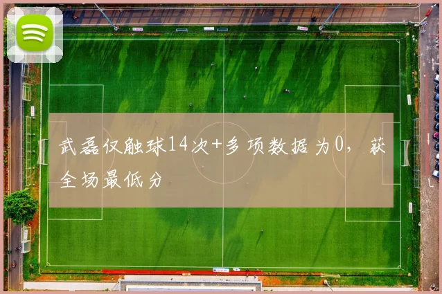 武磊仅触球14次+多项数据为0，获全场最低分
